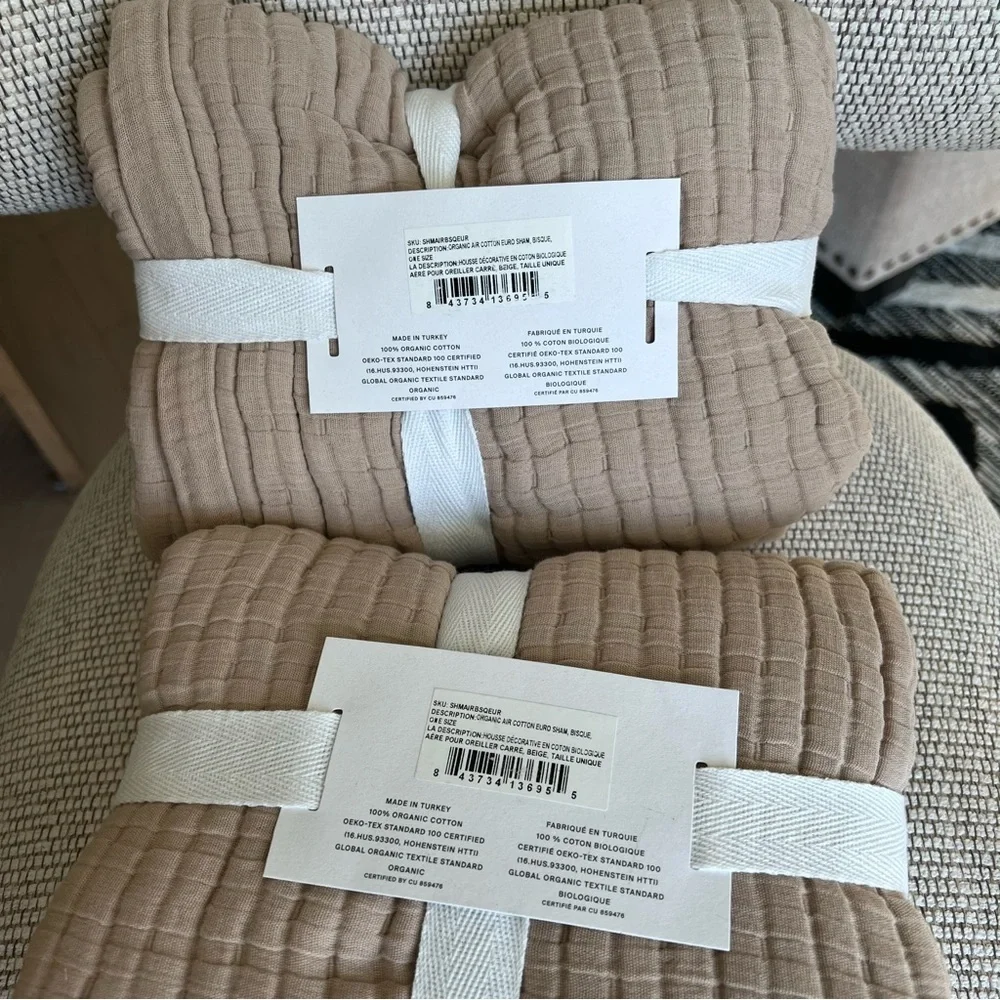 PARACHUTE HOME Euro Sham Set of 2 in Bisque